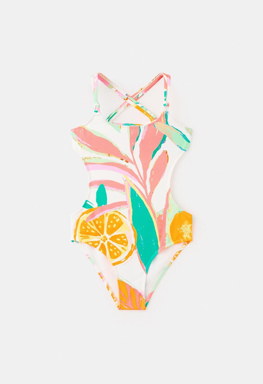 MANGO - Swimsuit Orangekg - White