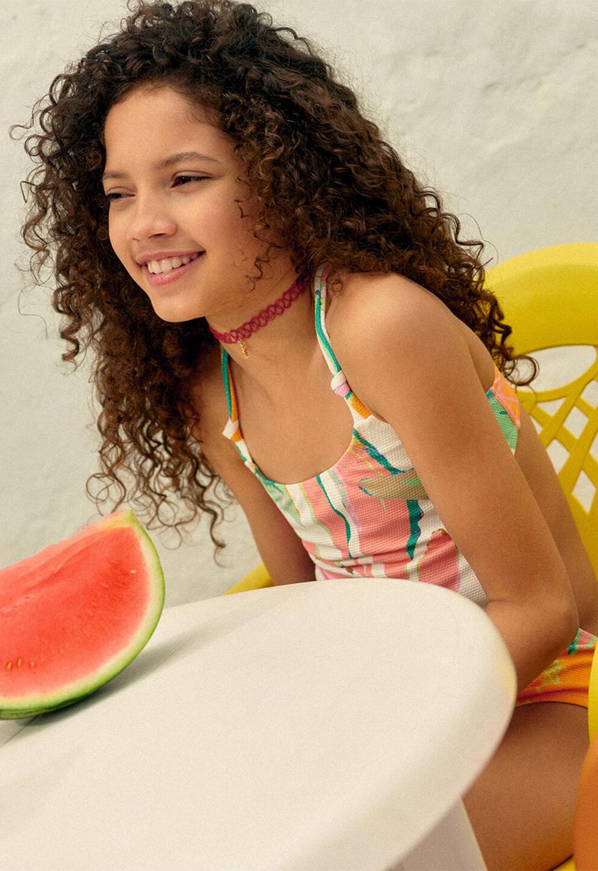 MANGO - Swimsuit Orangekg - White