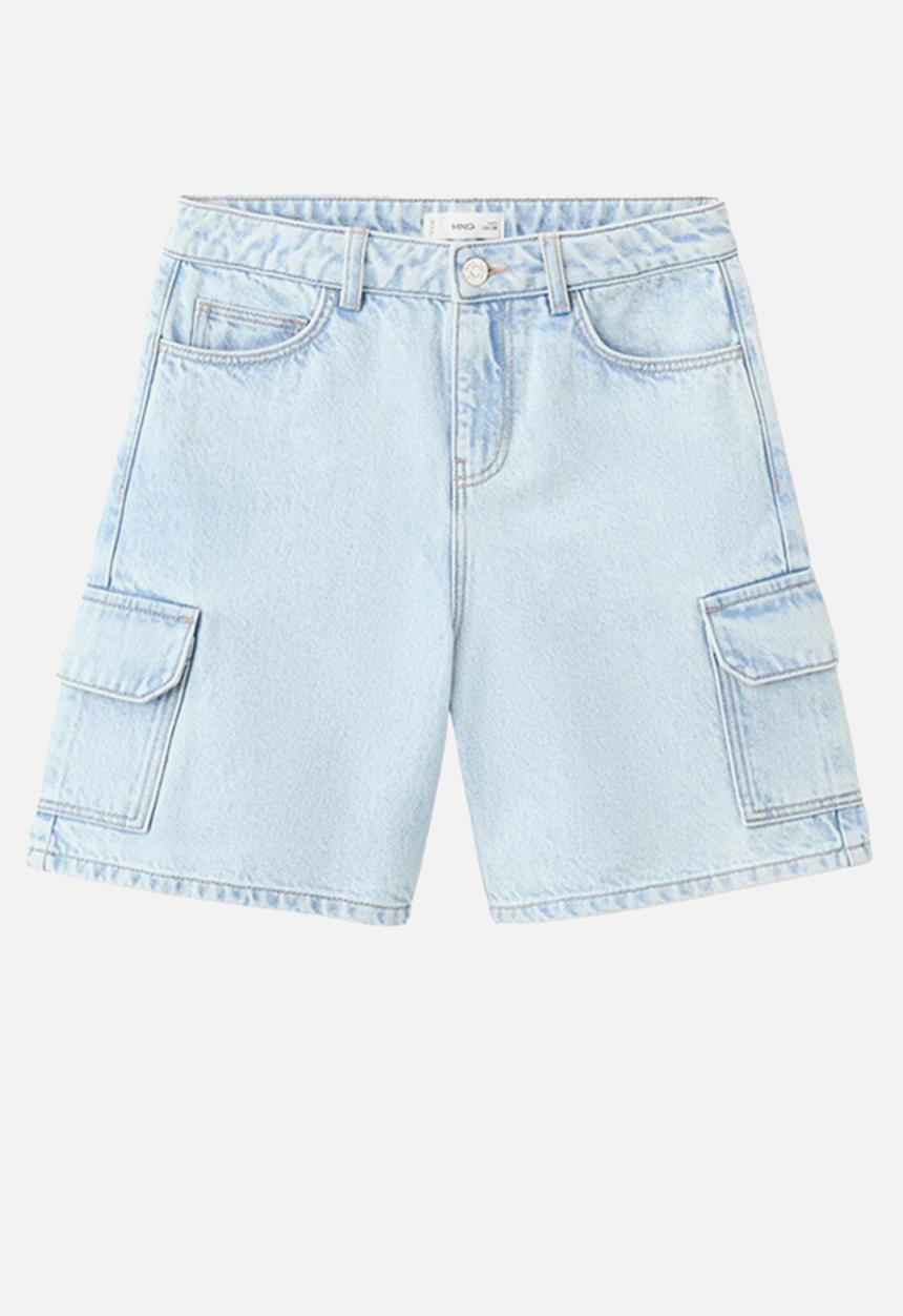MANGO - Bermudas Cargo - Open Blue