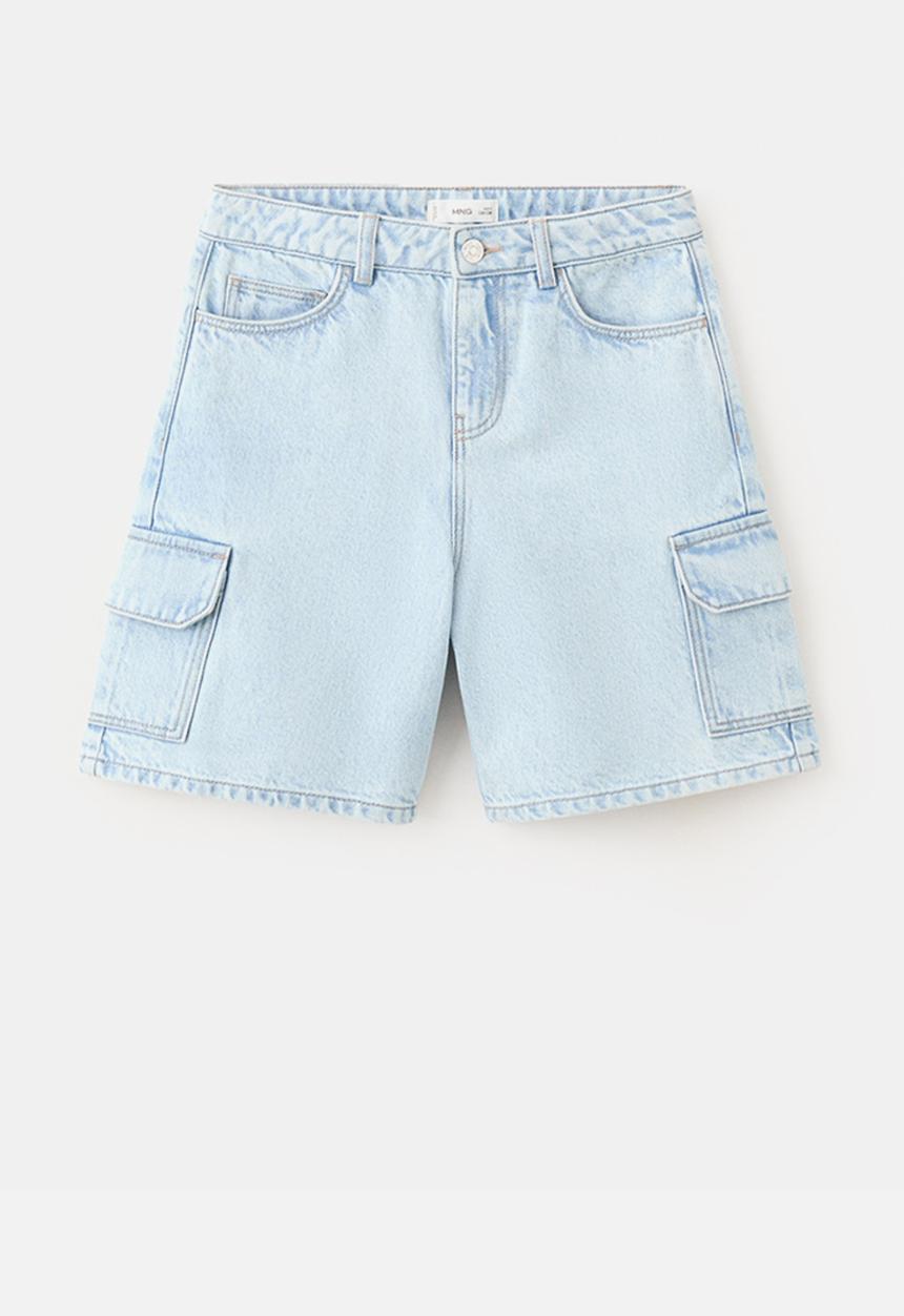 MANGO - Bermudas Cargo - Open Blue