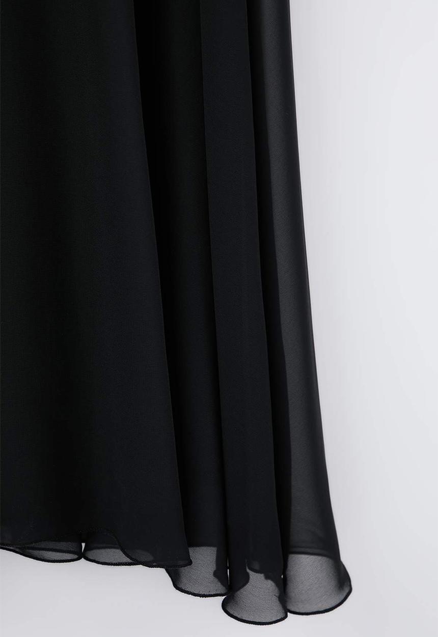 Trendyol - Plus Chiffon Woven Party/Evening/Night Dress - Black
