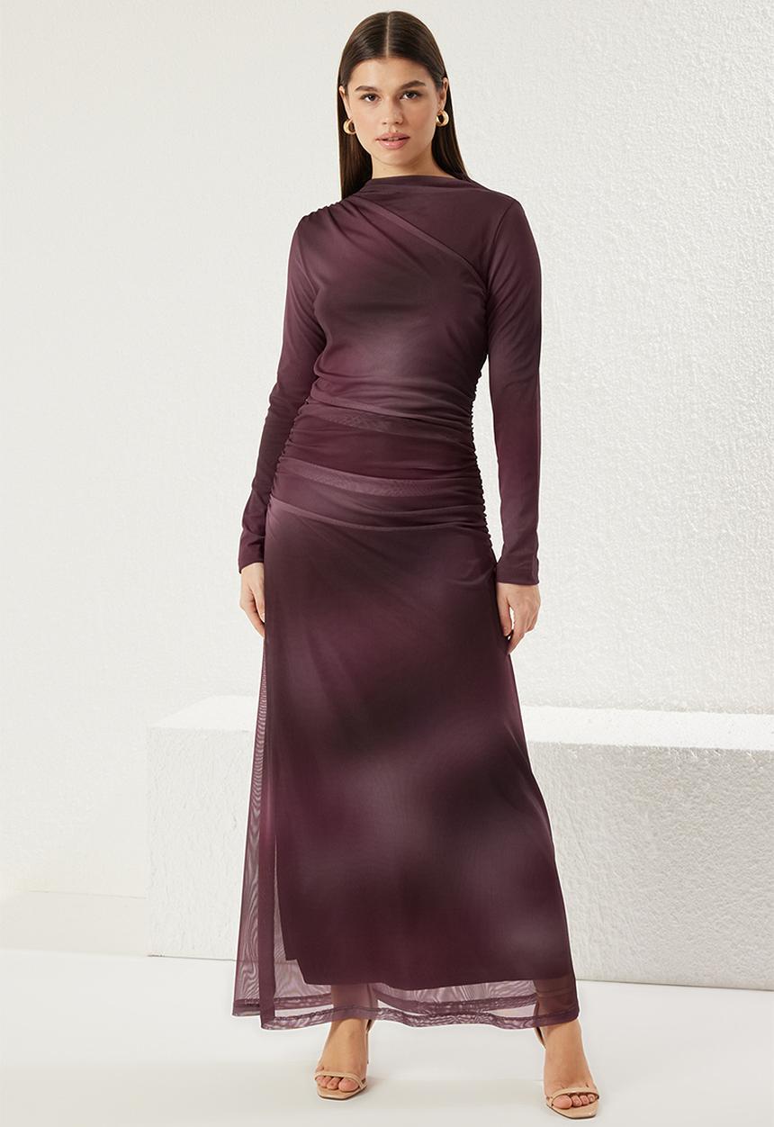 Trendyol - Gradient Knitted Dress - Purple
