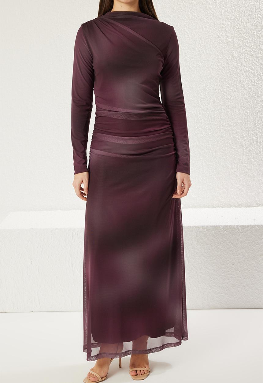 Trendyol - Gradient Knitted Dress - Purple