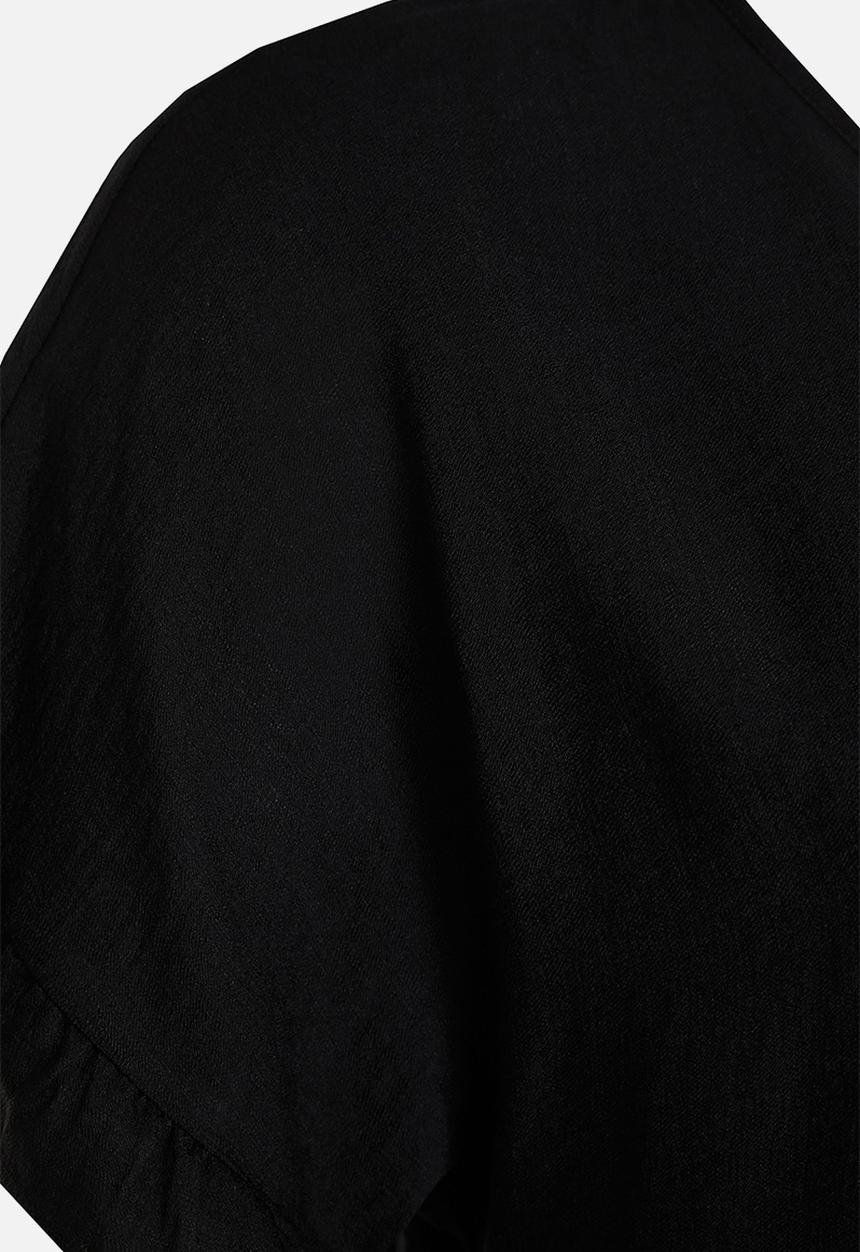 Trendyol - Plus Flounce Woven Blouse - Black
