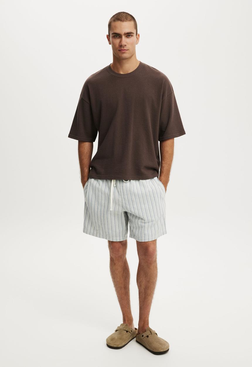 Cotton On - Cropped fit T-shirt - washed chocolate terry