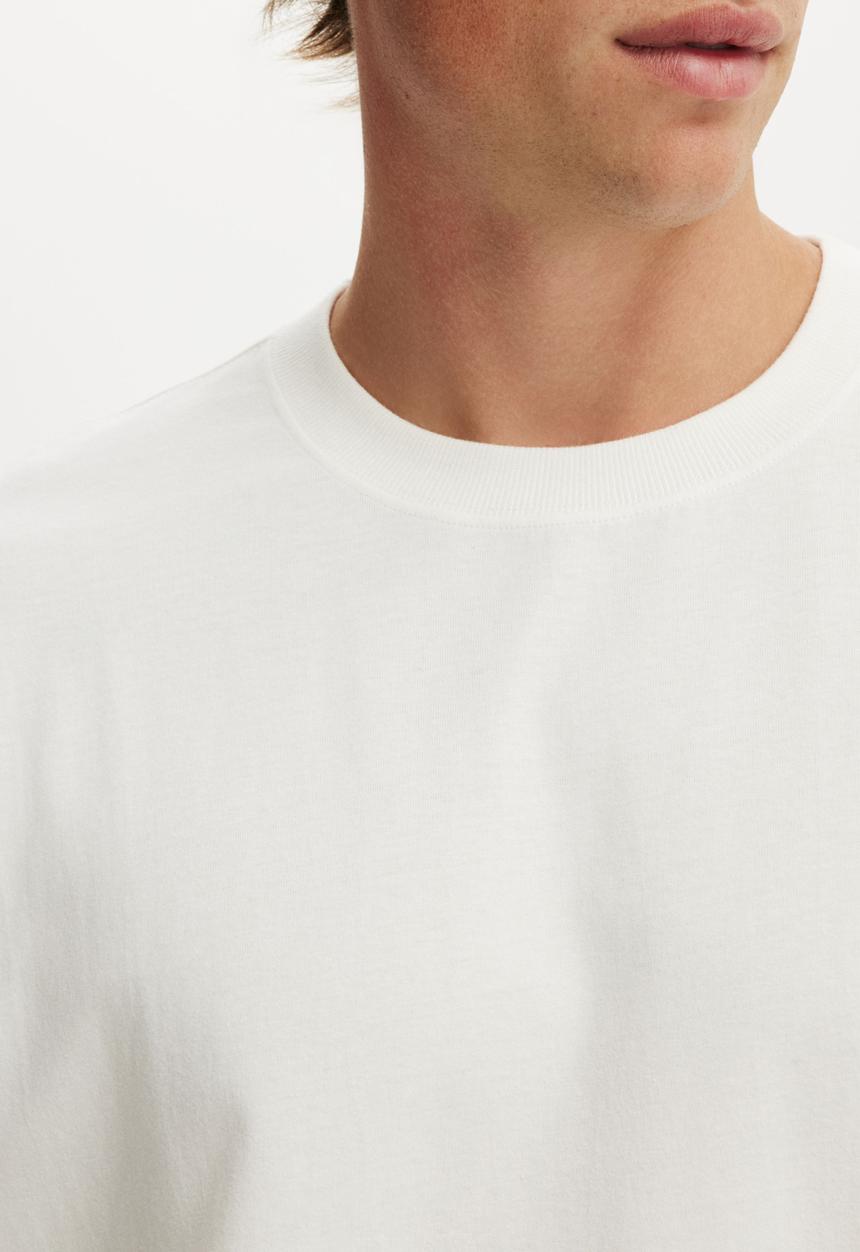 Cotton On - Everyday long sleeve T-shirt - vintage white