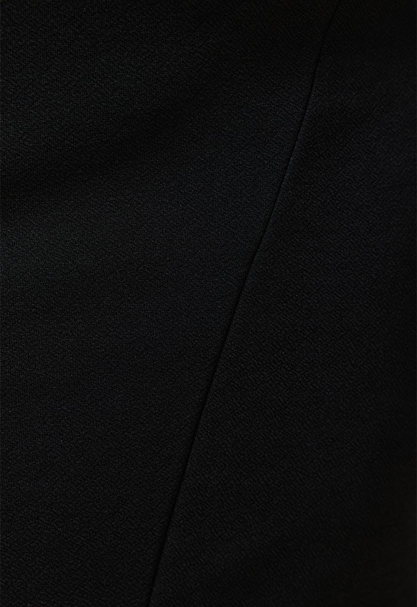 Trendyol - Plus Single Shoulder Asymmetrical Knitted Dress - Black