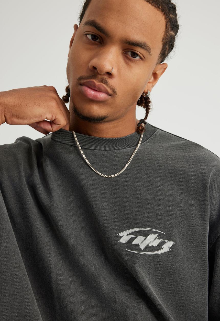 Factorie - Notion vintage graphic T-shirt ntn - washed black/blank state