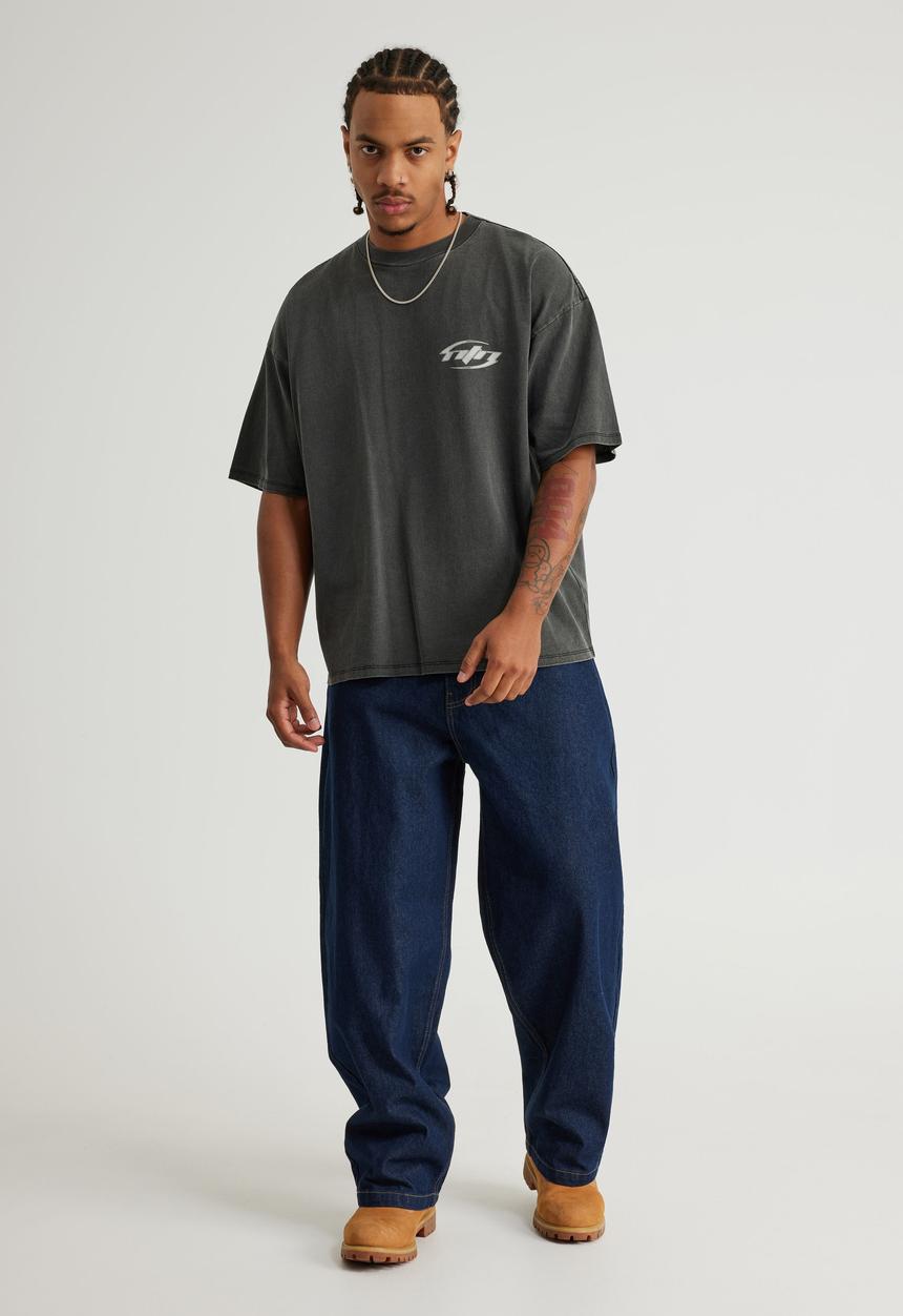 Factorie - Notion vintage graphic T-shirt ntn - washed black/blank state