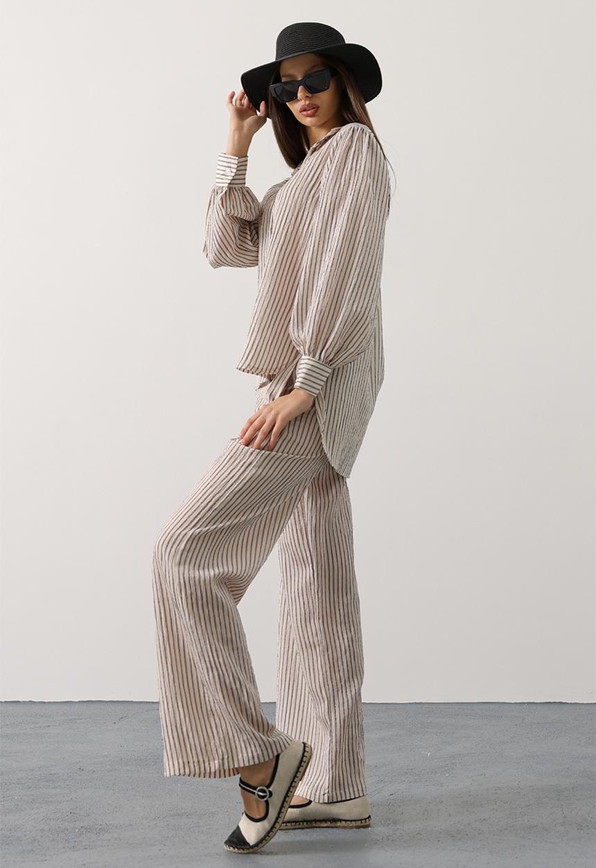 Trendyol - Regular Finike Plain Woven Under&Over Hijab Set - Top and Bottom Set - White