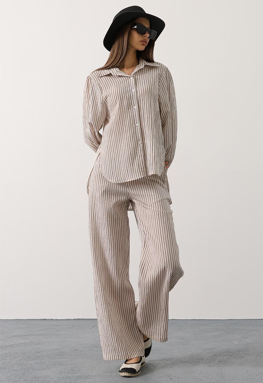 Trendyol - Regular Finike Plain Woven Under&Over Hijab Set - Top and Bottom Set - White