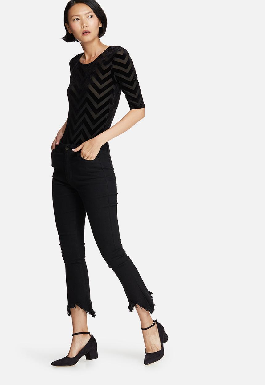 Vero Moda - Velvet chevron bodysuit