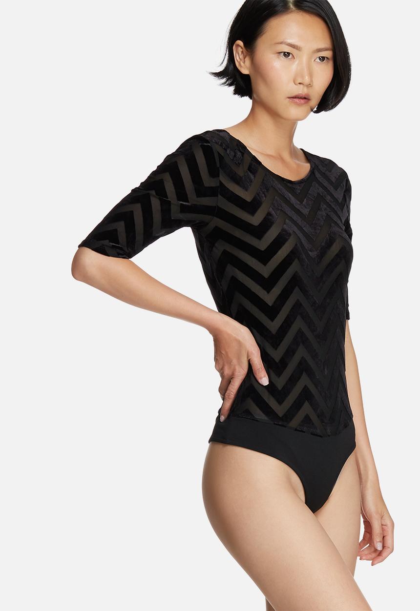 Vero Moda - Velvet chevron bodysuit