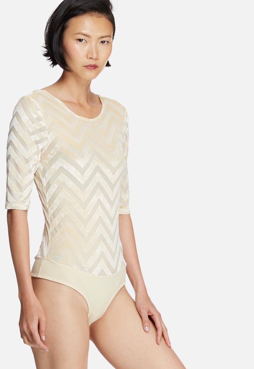 Vero Moda - Velvet chevron bodysuit