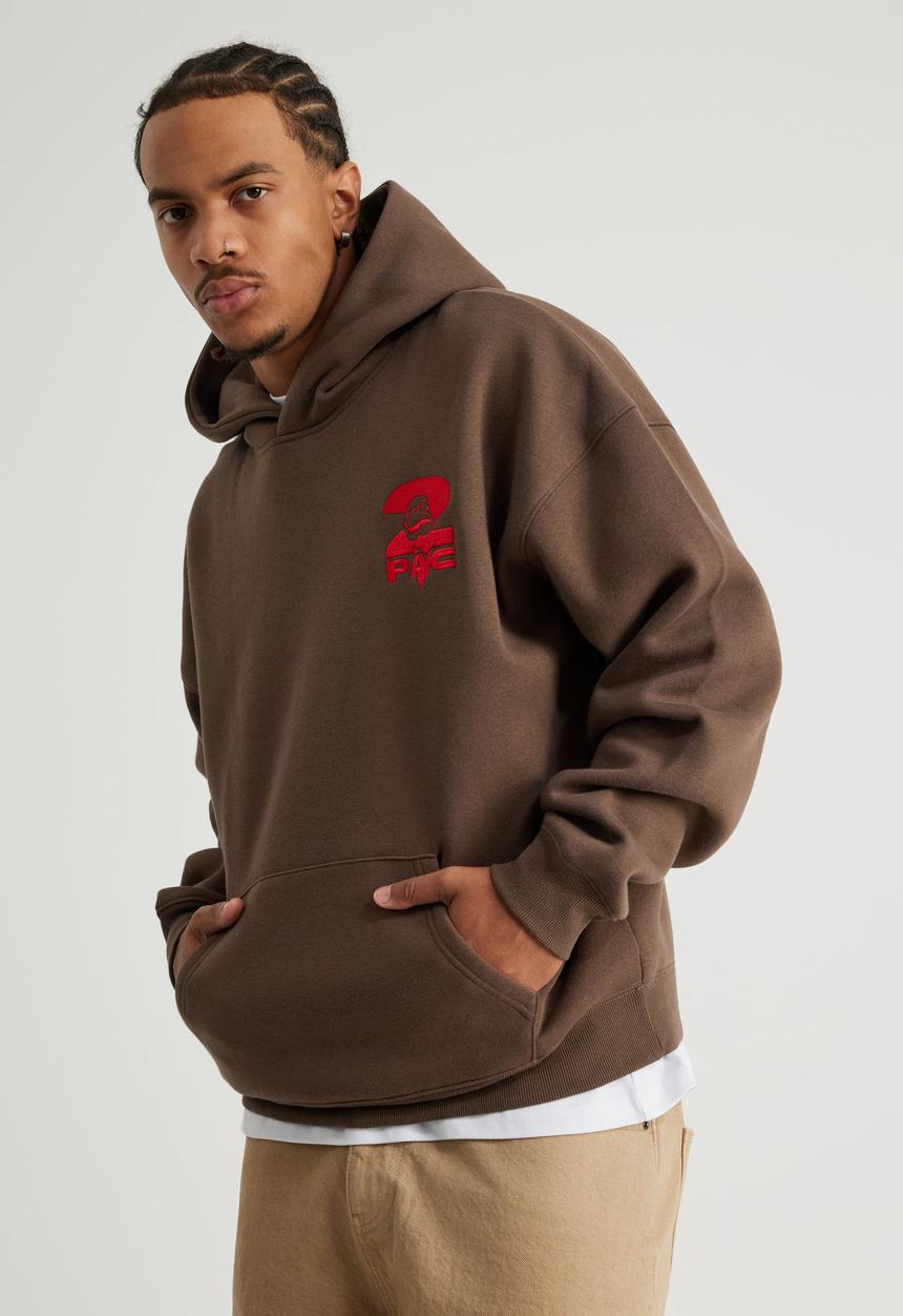 Factorie - 2 Pac Music merch hoodie - lcn bra mud/tupac aint mad