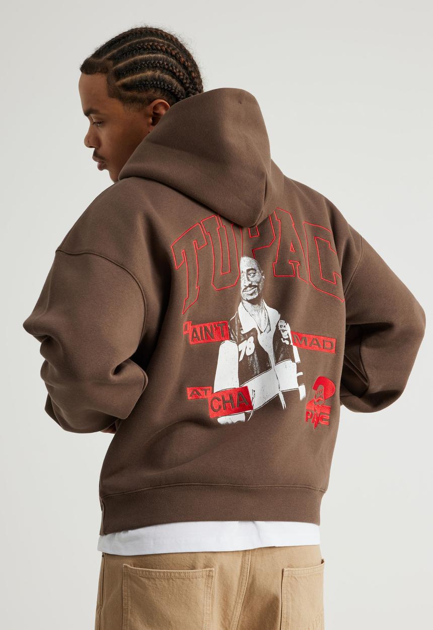 Factorie - 2 Pac Music merch hoodie - lcn bra mud/tupac aint mad