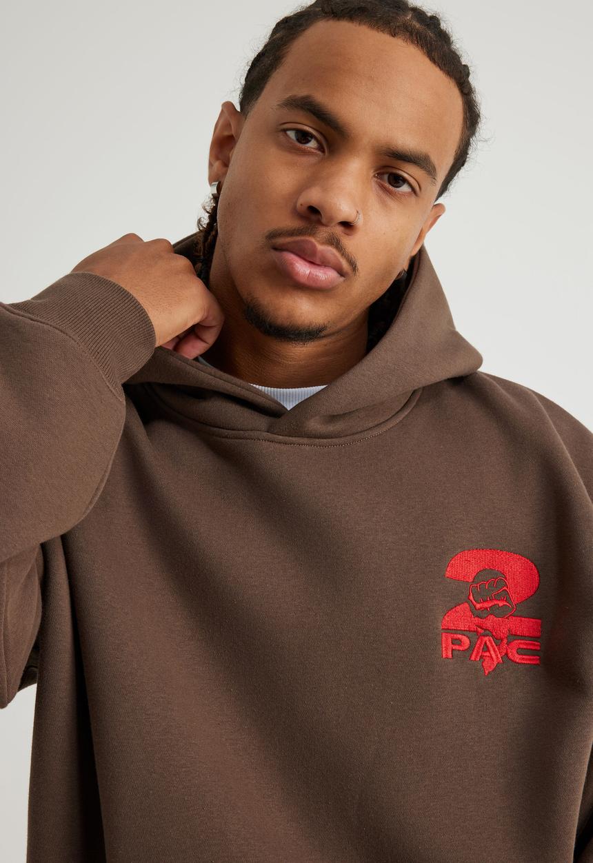 Factorie - 2 Pac Music merch hoodie - lcn bra mud/tupac aint mad