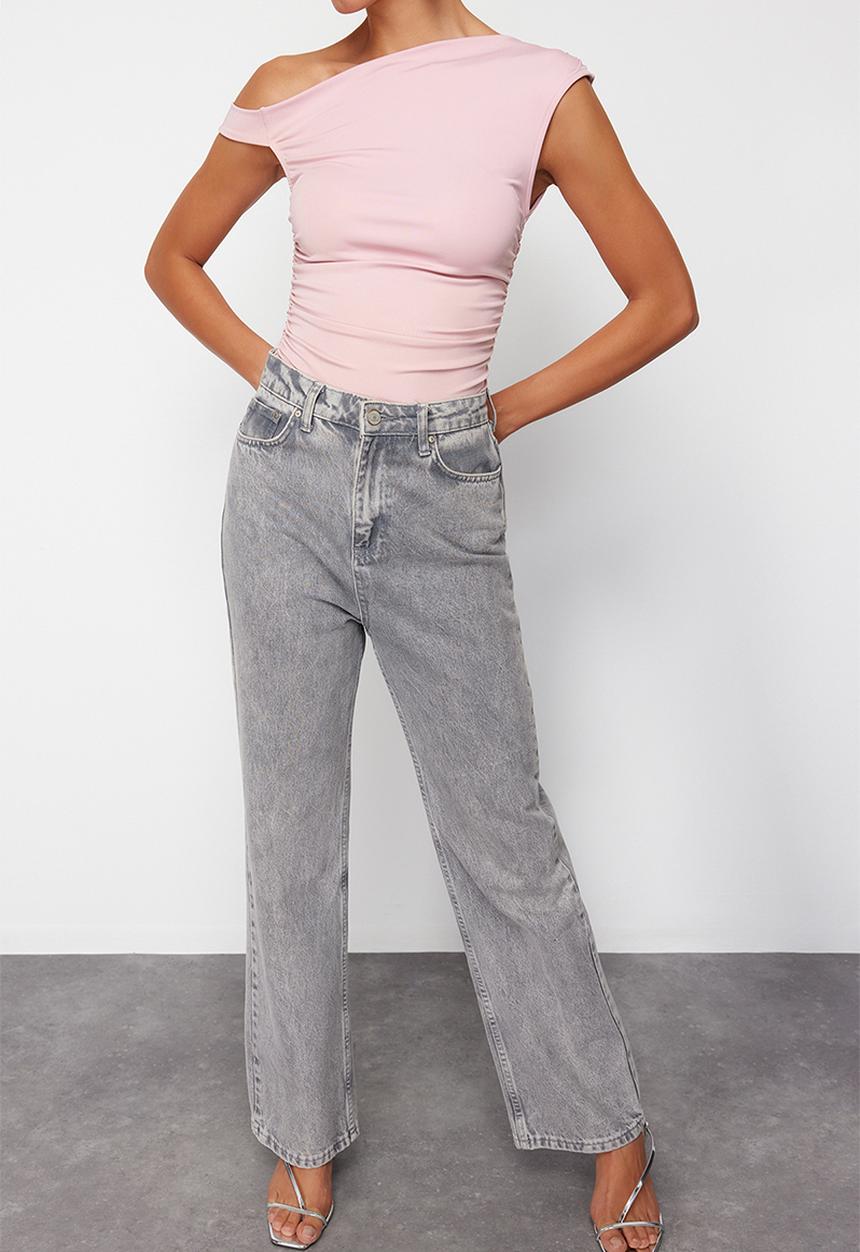 Trendyol - Sleeve Detailed Blouse - Pink
