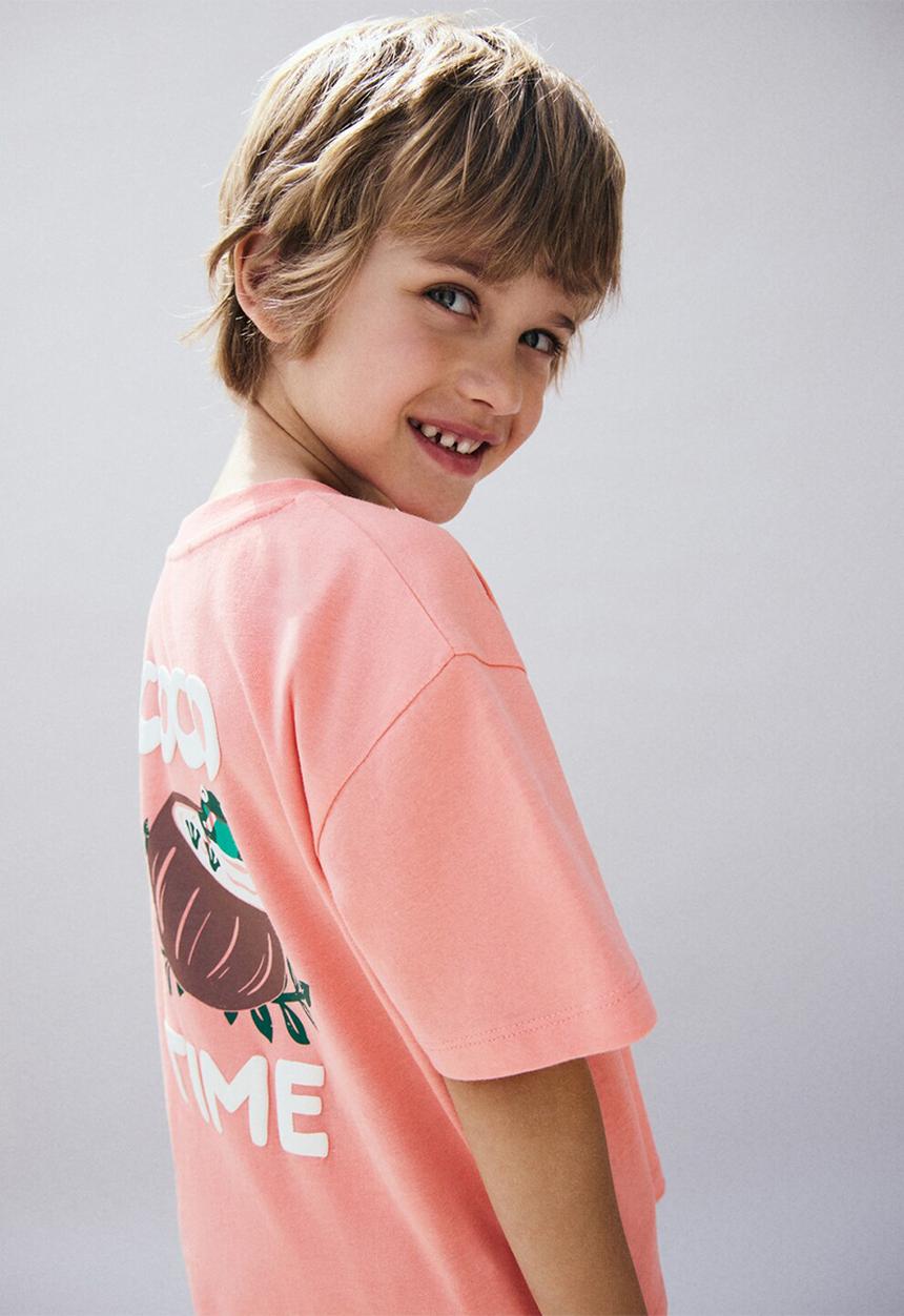MANGO - T-Shirt Acoco - Light/Pastel Orange