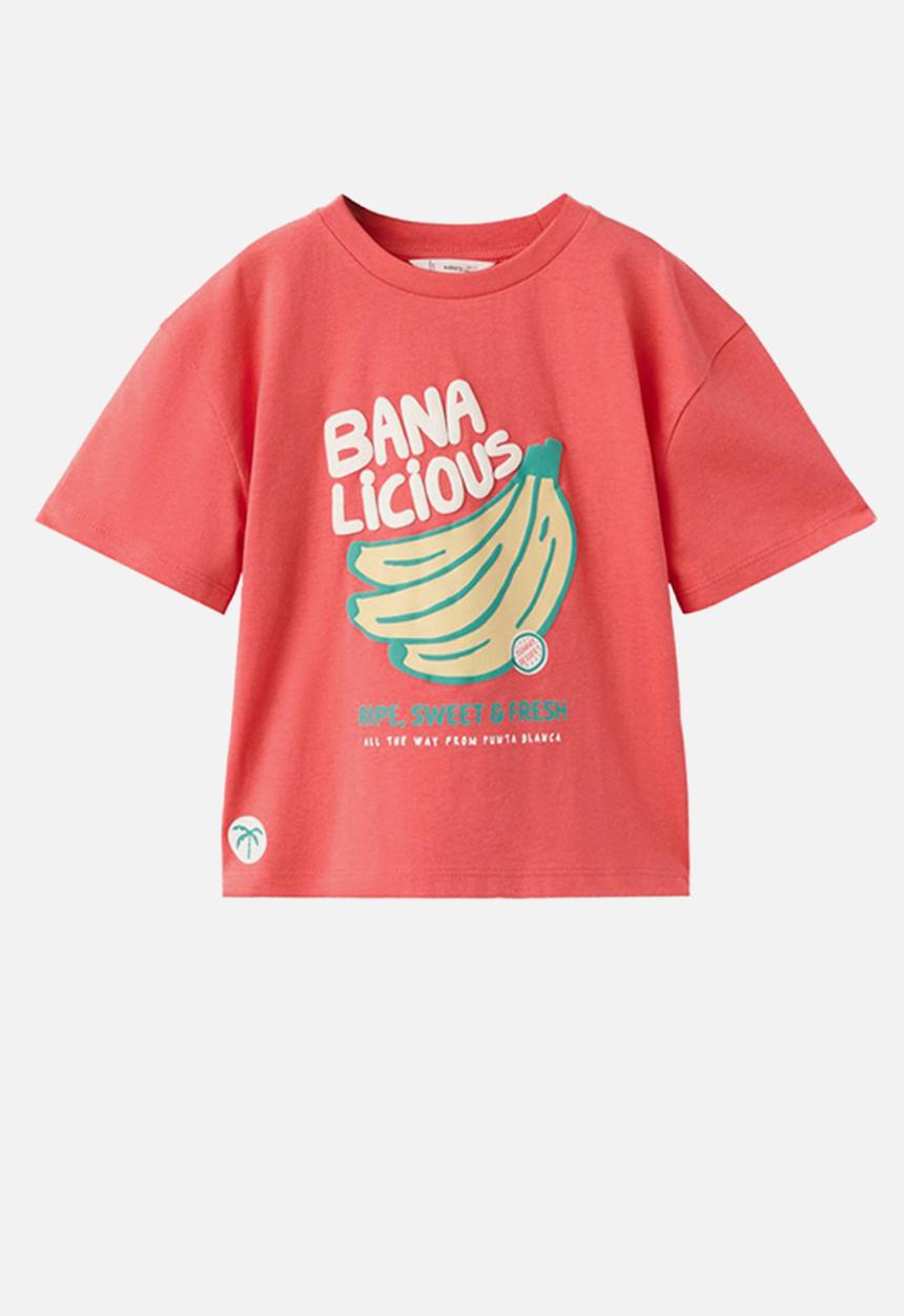 MANGO - T-Shirt Abanana - Bright Red