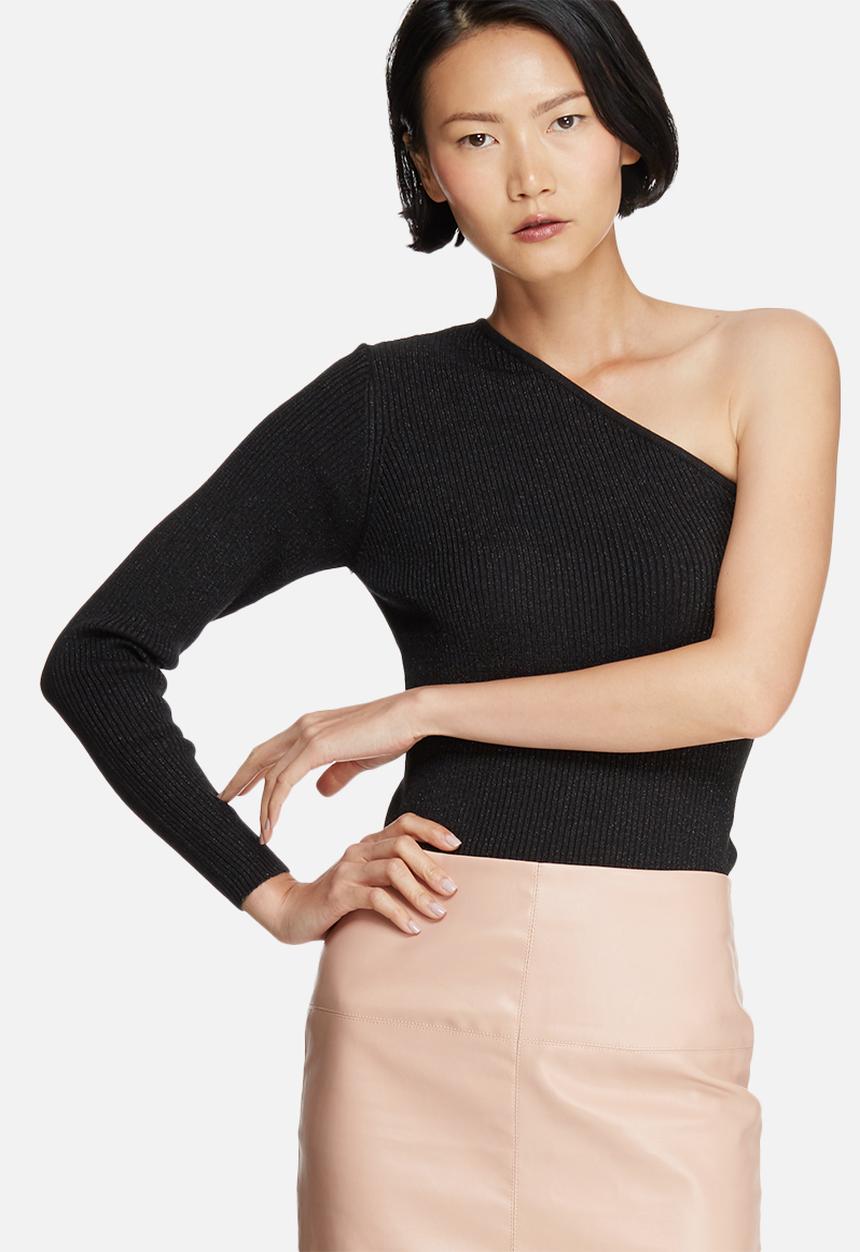 Noisy May - Lurry one-shoulder knit top