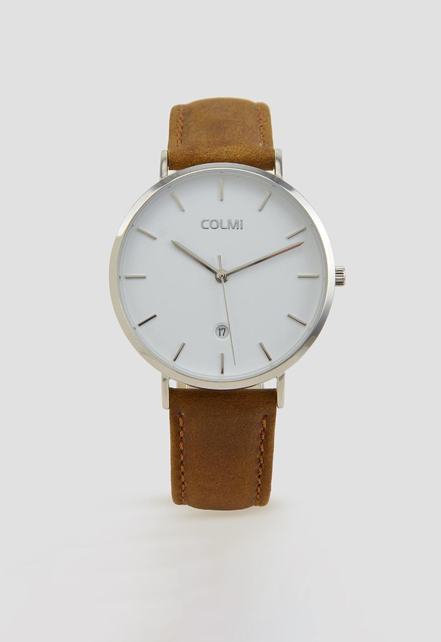 Colmi - ASTRIL Leather Watch CL-7ASTS-5L - Silver/Tan