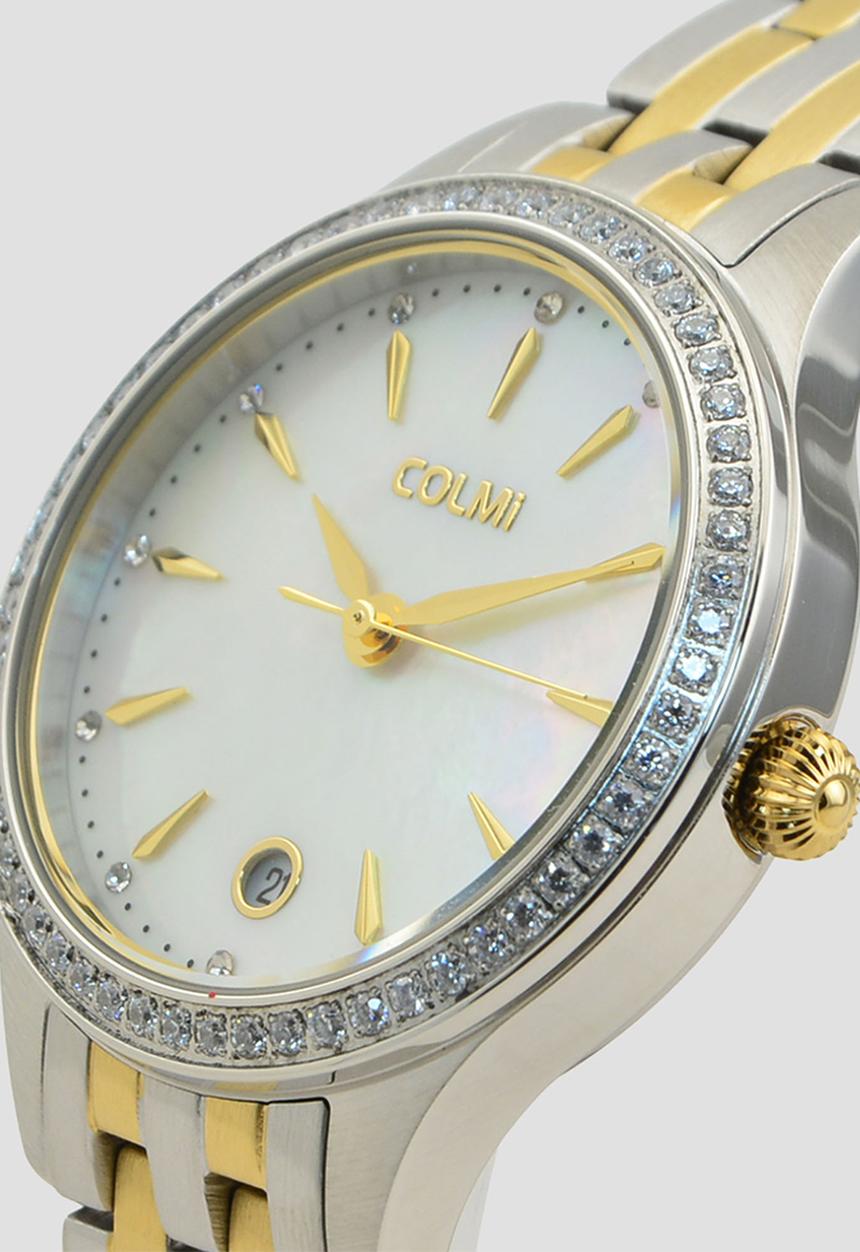 Colmi - NUVIA Two-Tone Mother of Pearl Watch CL-7NUVSG-D - Gold/Silver