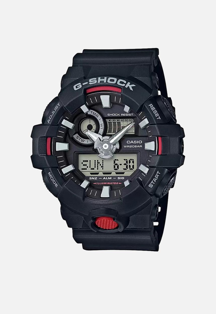 Casio - Gshock Black Anadigi Red - Black