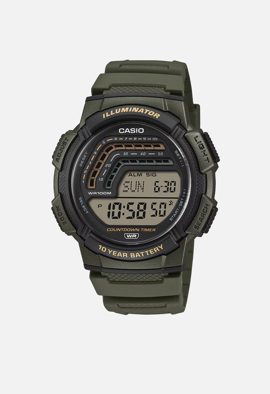 Casio - Digital World Time Green Res - Green