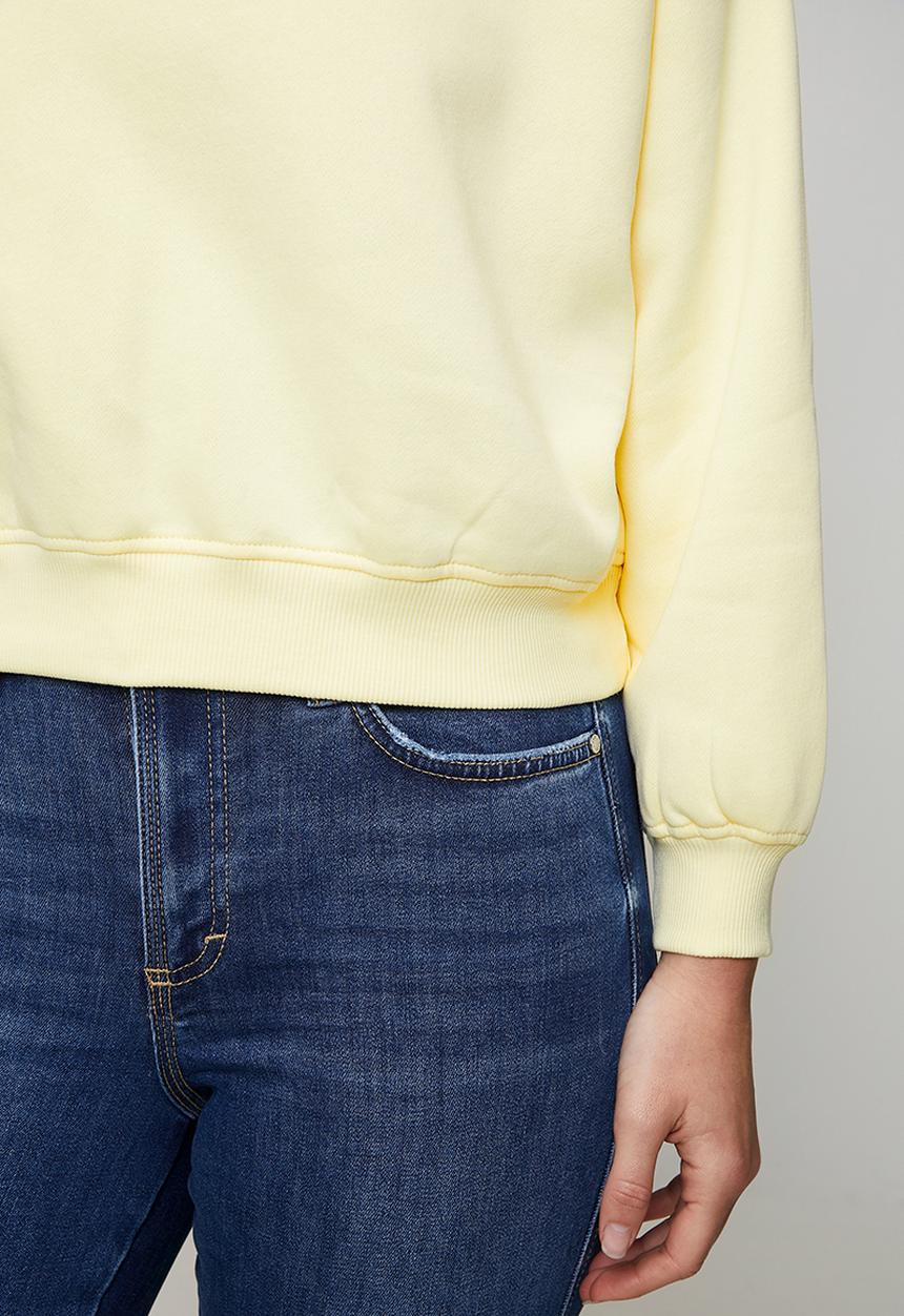 Steve Madden - Ladies clara oversized crew neck sweat - pale yellow