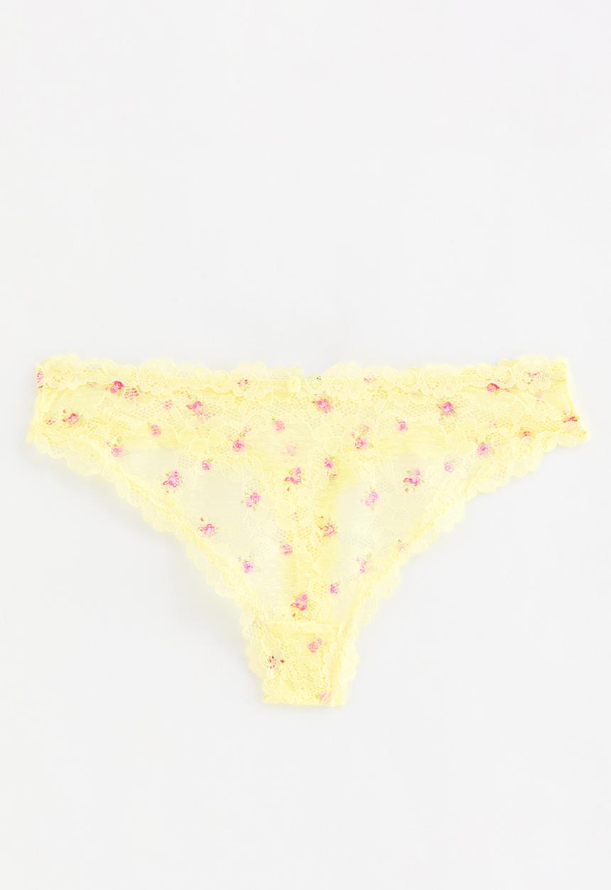 New Look - Printed lace & trim  - 86 mid yellow