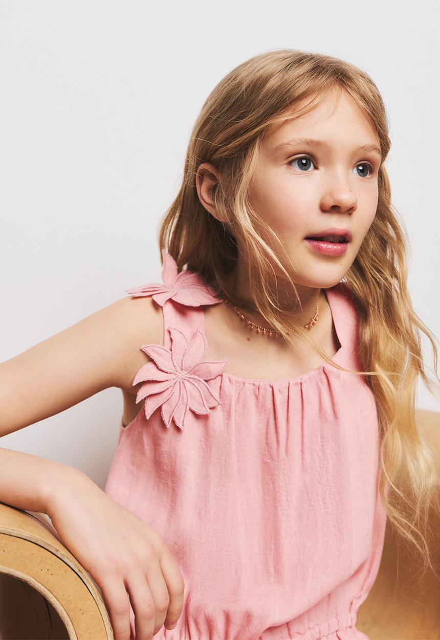 MANGO - Dress PETALO - Pink