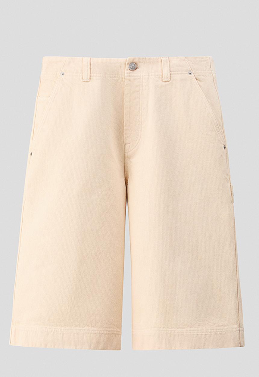 H&M - H&M Atelier: Loose fit carpenter shorts - light beige