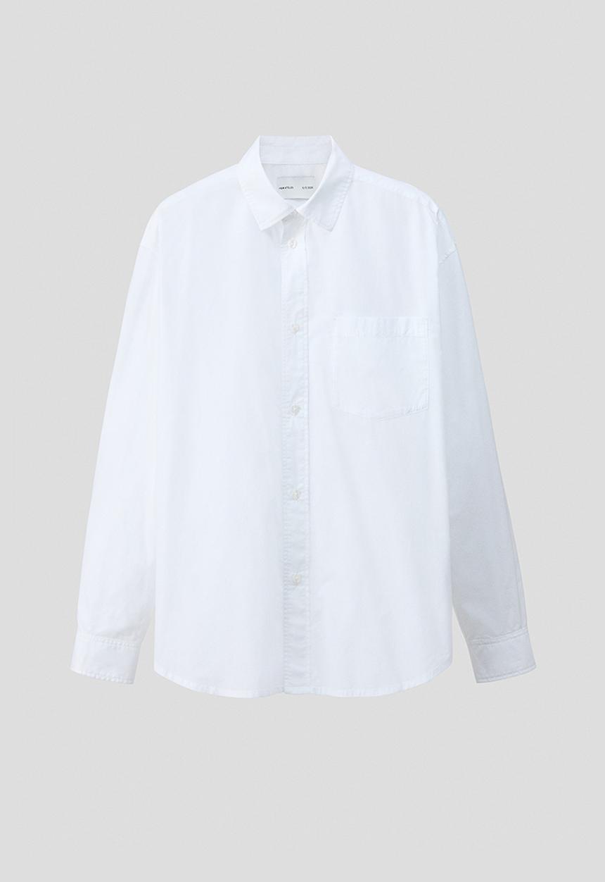 H&M - H&M Atelier: Loose fit cotton poplin shirt - white