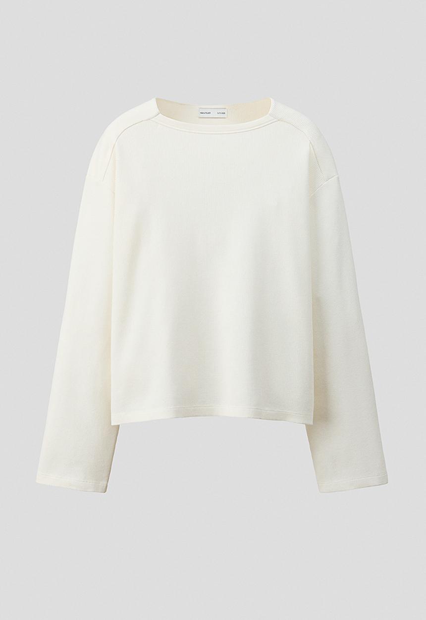 H&M - H&M Atelier: Regular fit long-sleeved T-shirt - ivory