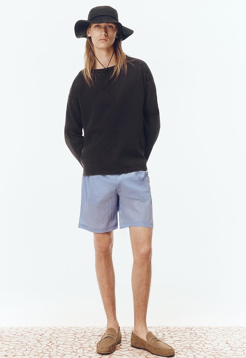 H&M - H&M Atelier: Regular fit long-sleeved T-shirt - black