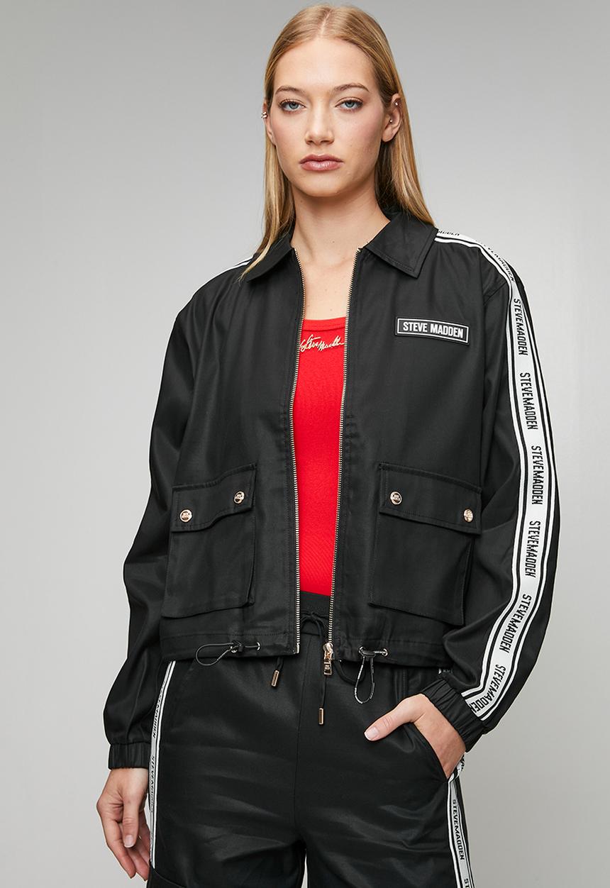 Steve Madden - Ladies sophie zip through shacket - black