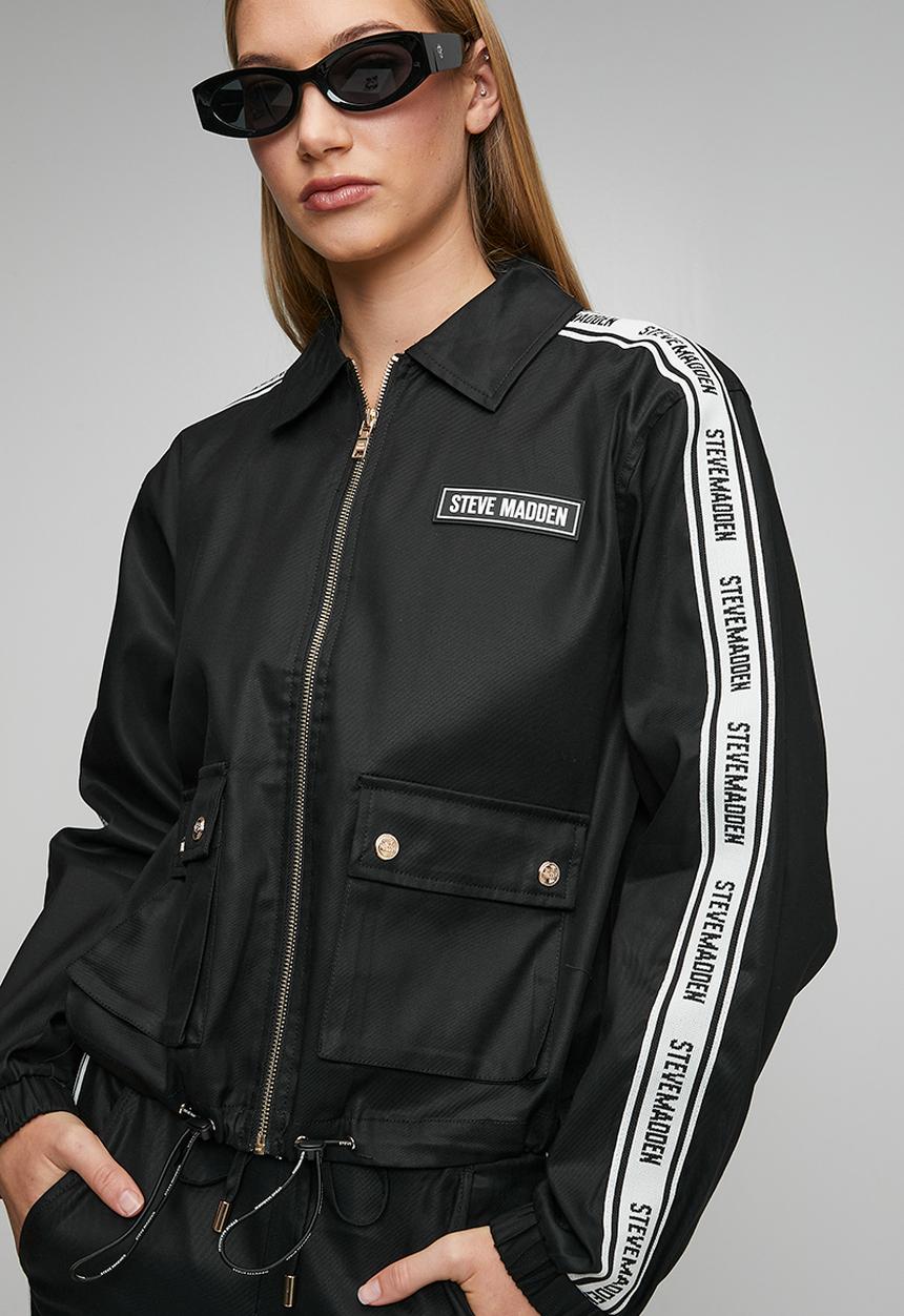Steve Madden - Ladies sophie zip through shacket - black