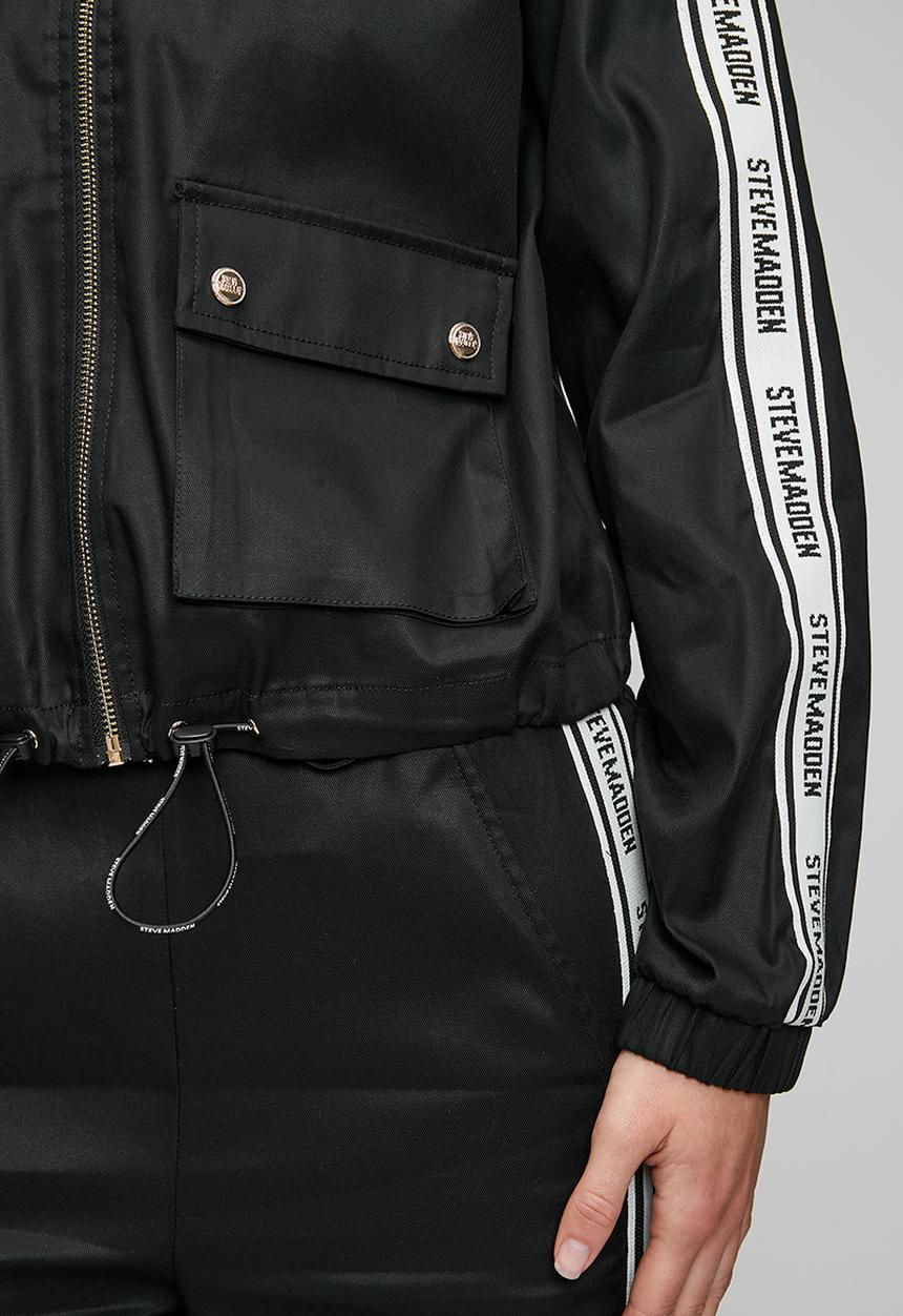 Steve Madden - Ladies sophie zip through shacket - black
