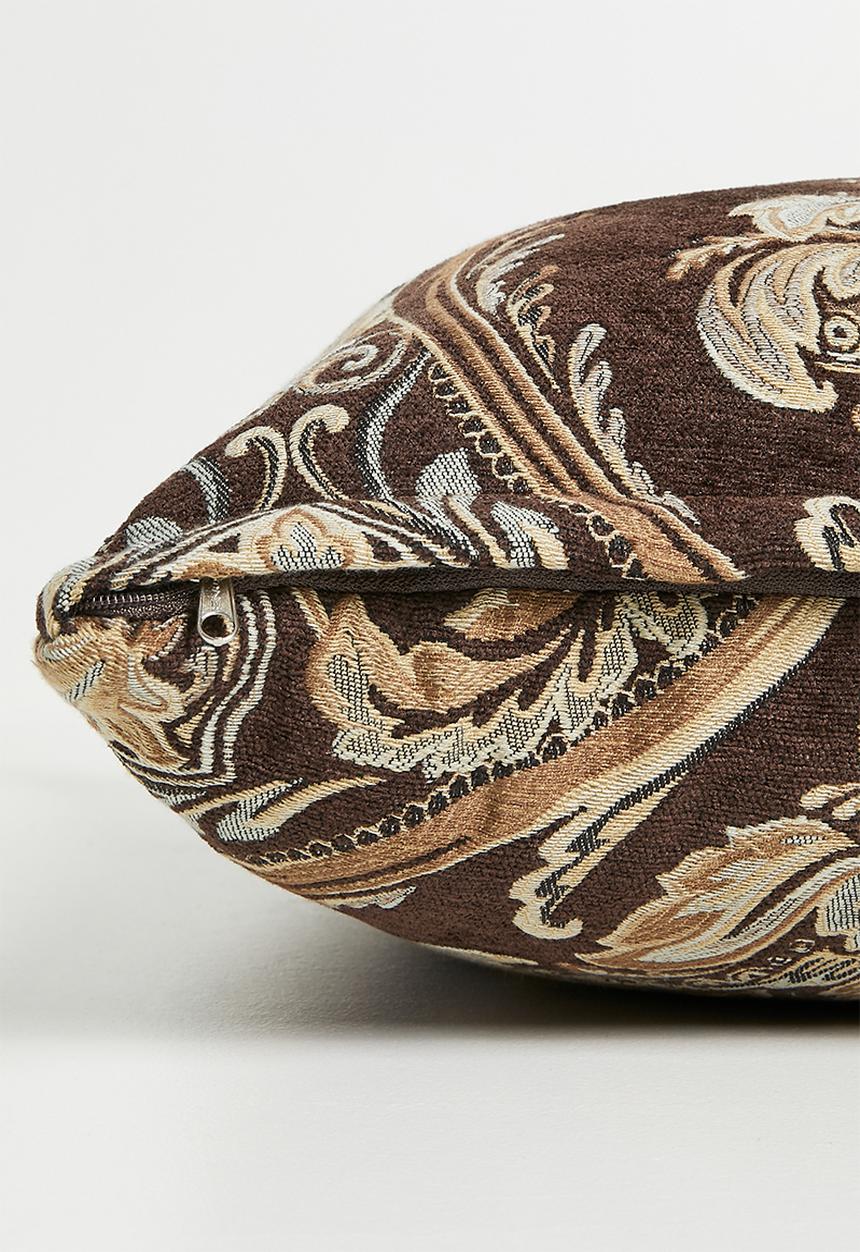 Sixth Floor - Royal Crest Cushion Cover - Brown