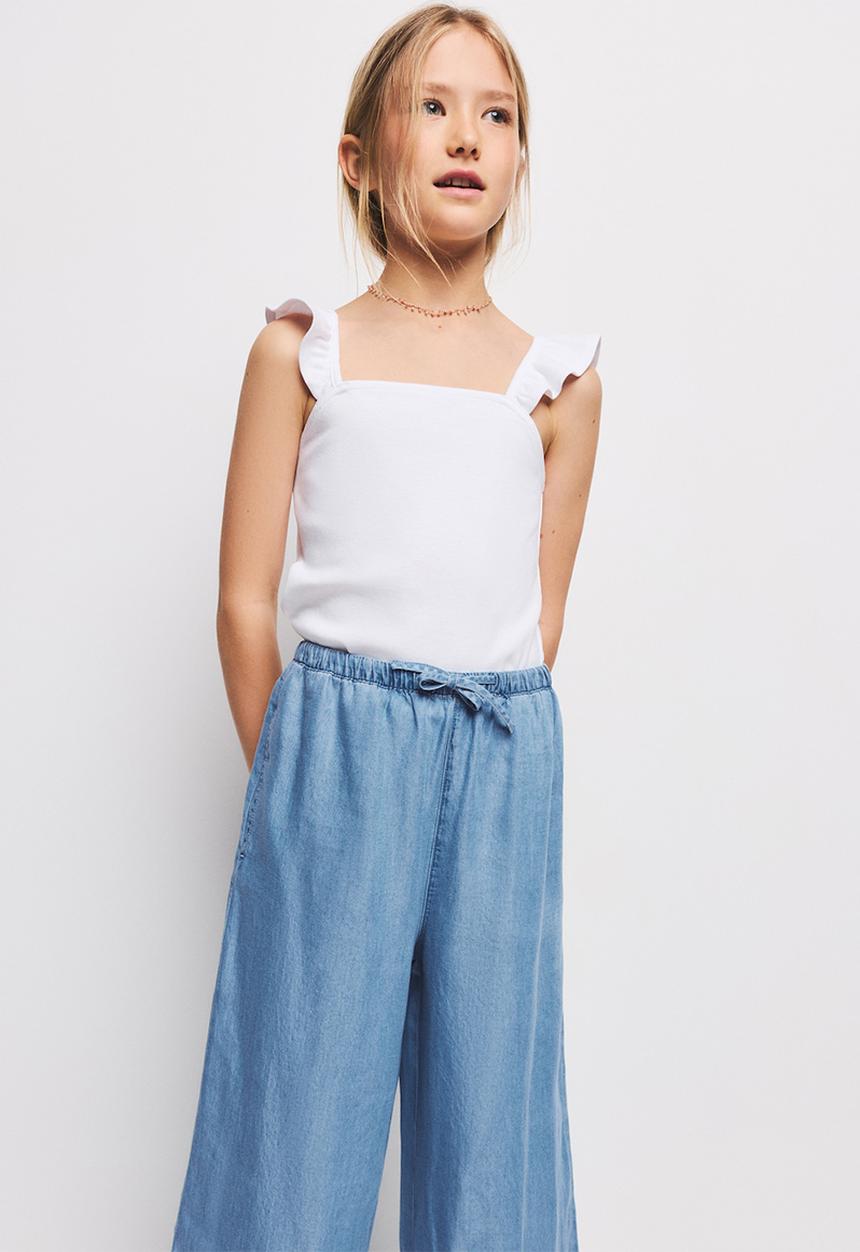 MANGO - Trousers Elsa - medium blue