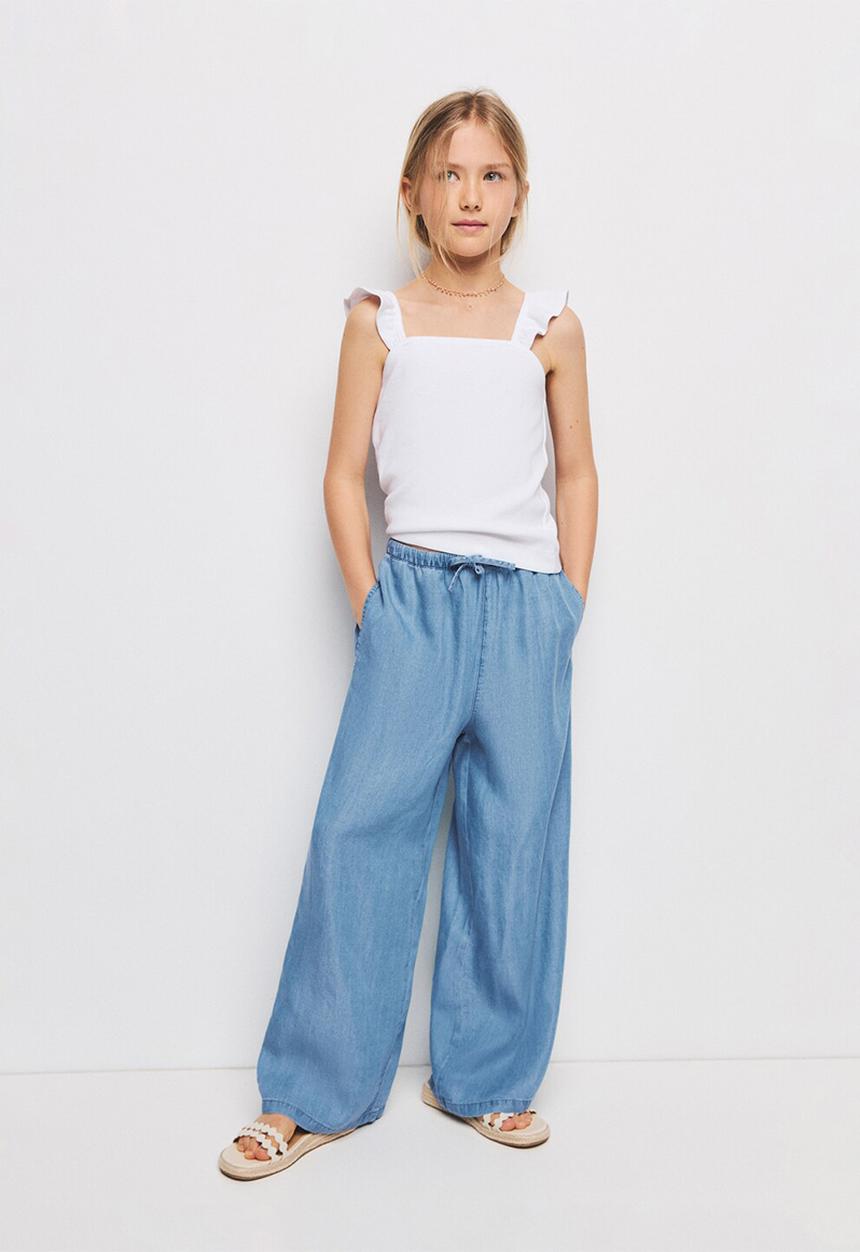 MANGO - Trousers Elsa - medium blue
