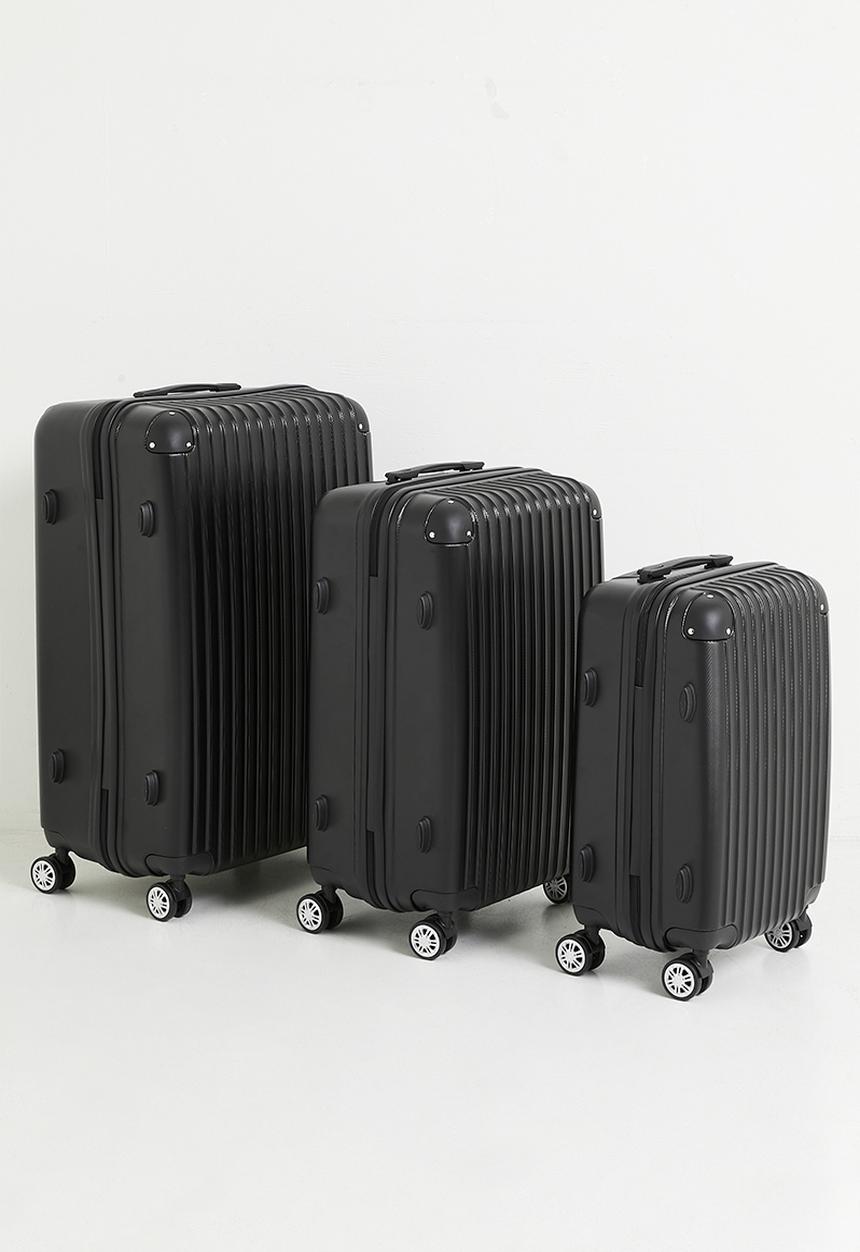Pop Candy - 3 Piece travel trolley bag - black