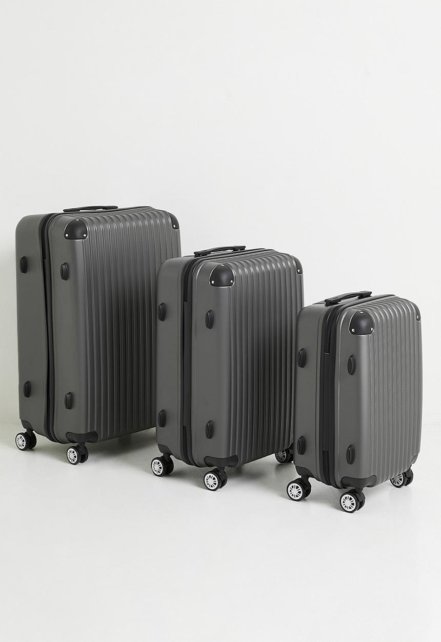 Pop Candy - 3 Piece travel trolley bag - grey