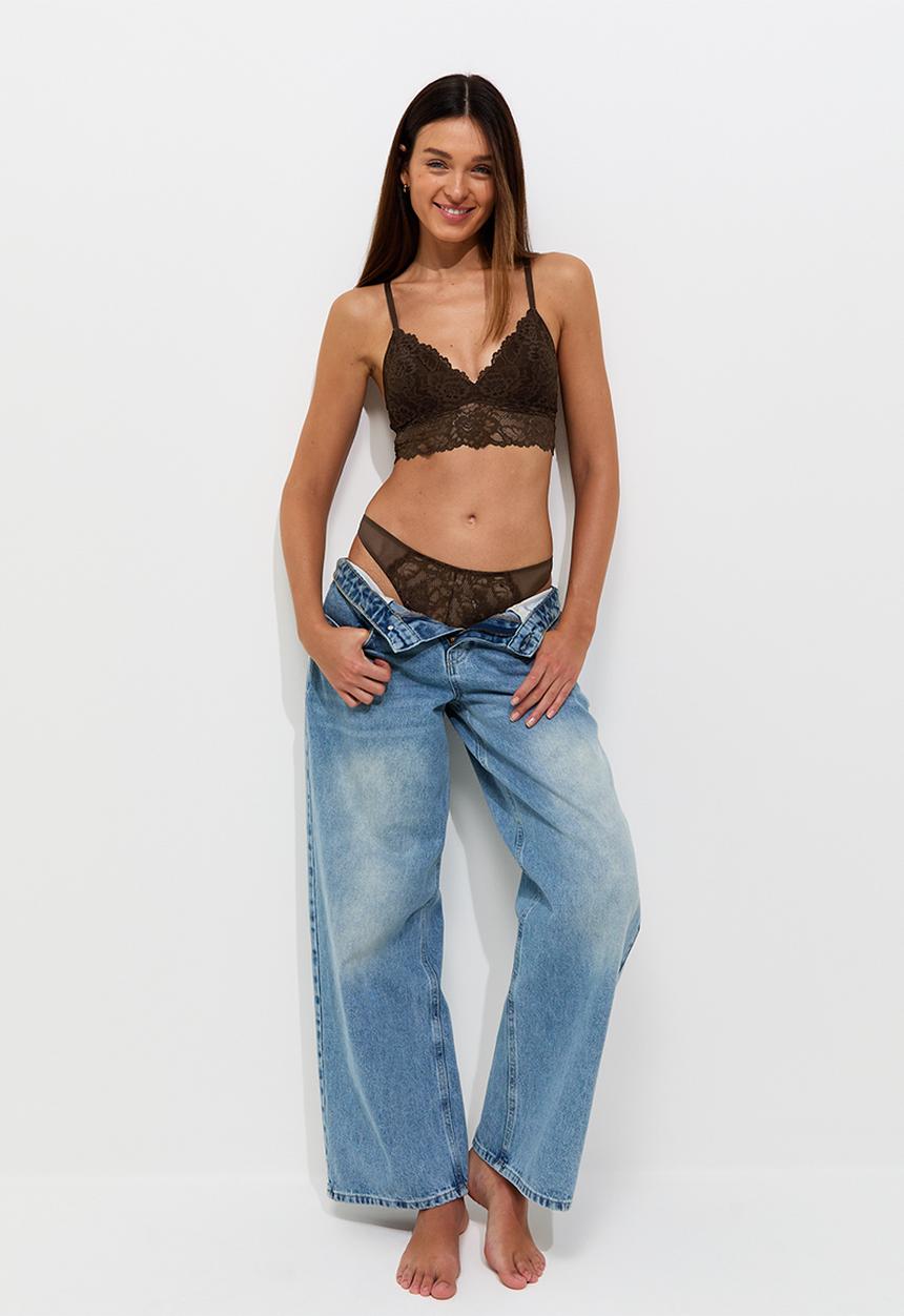New Look - Libi longline lace b  - 27 dark brown