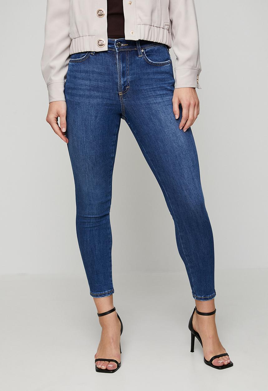 Steve Madden - Ladies eva curvy dark wash skinny - dark blue