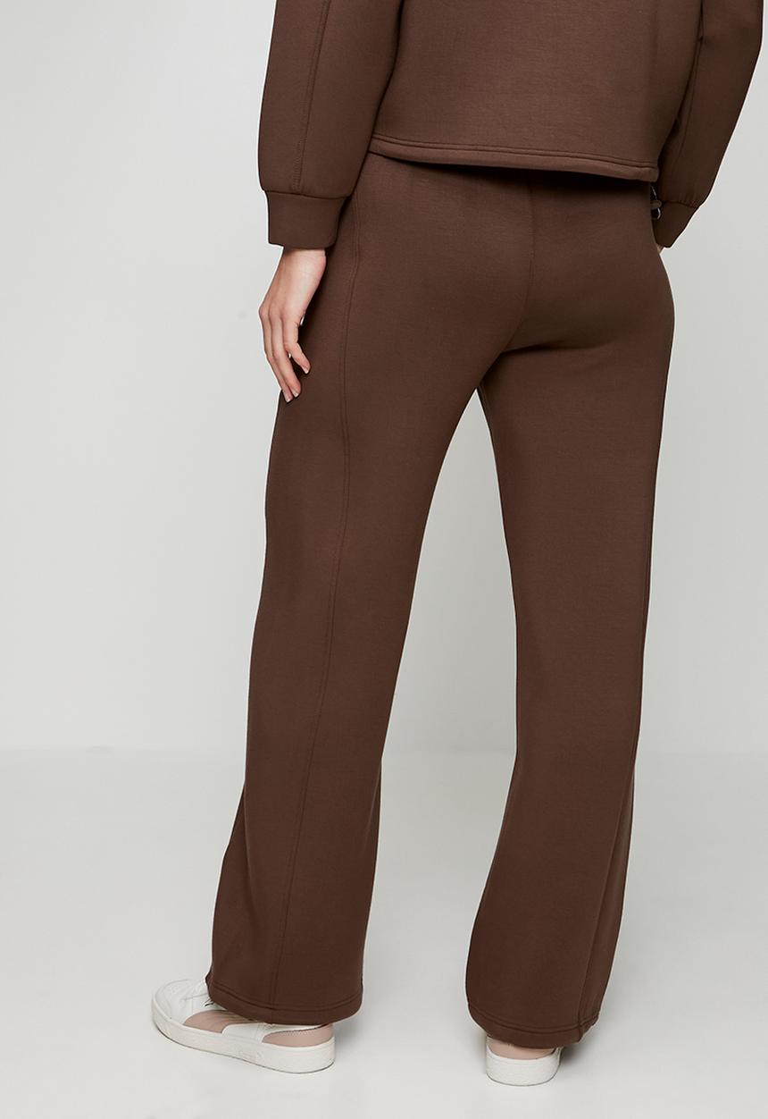 Steve Madden - Ladies tiffany wideleg scuba jogger - bitter choc
