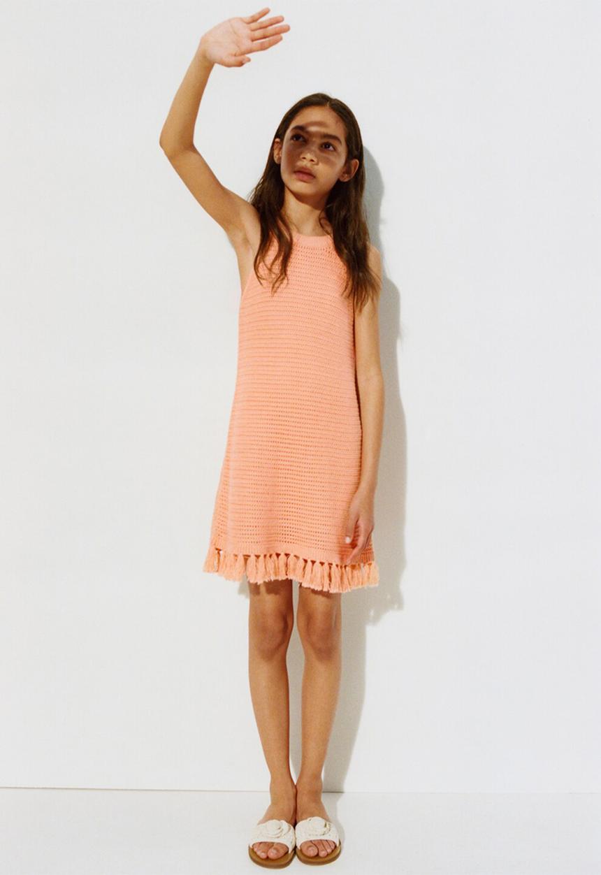 MANGO - Dress Pomelo - Light/Pastel Orange