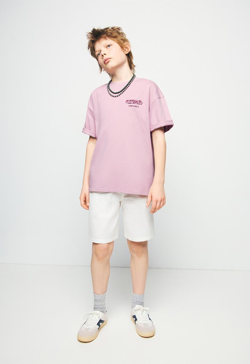 MANGO - T-Shirt Tamari - Light/Pastel Purple