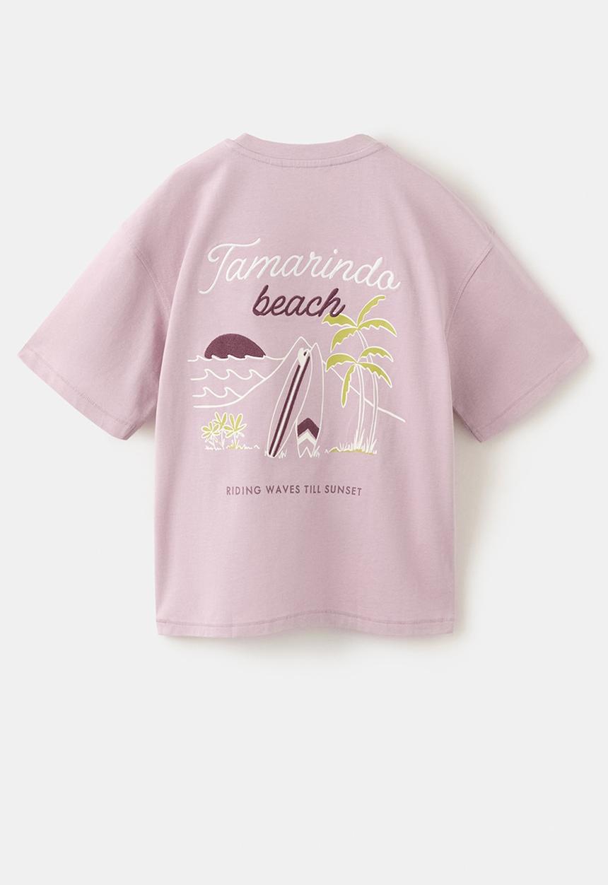 MANGO - T-Shirt Tamari - Light/Pastel Purple